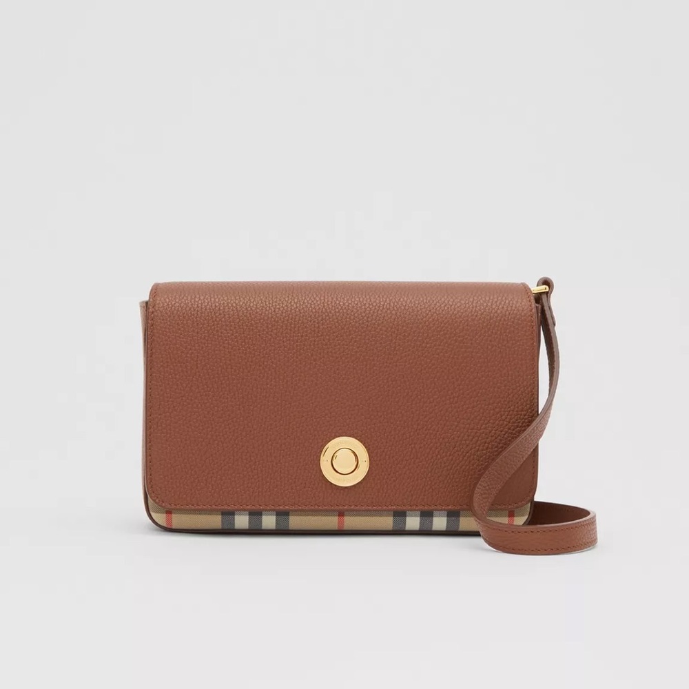 Burberry Small Tan Leather Crossbody